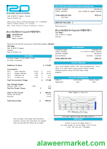 i2O Water (Colombia) utility business bill,  SCR